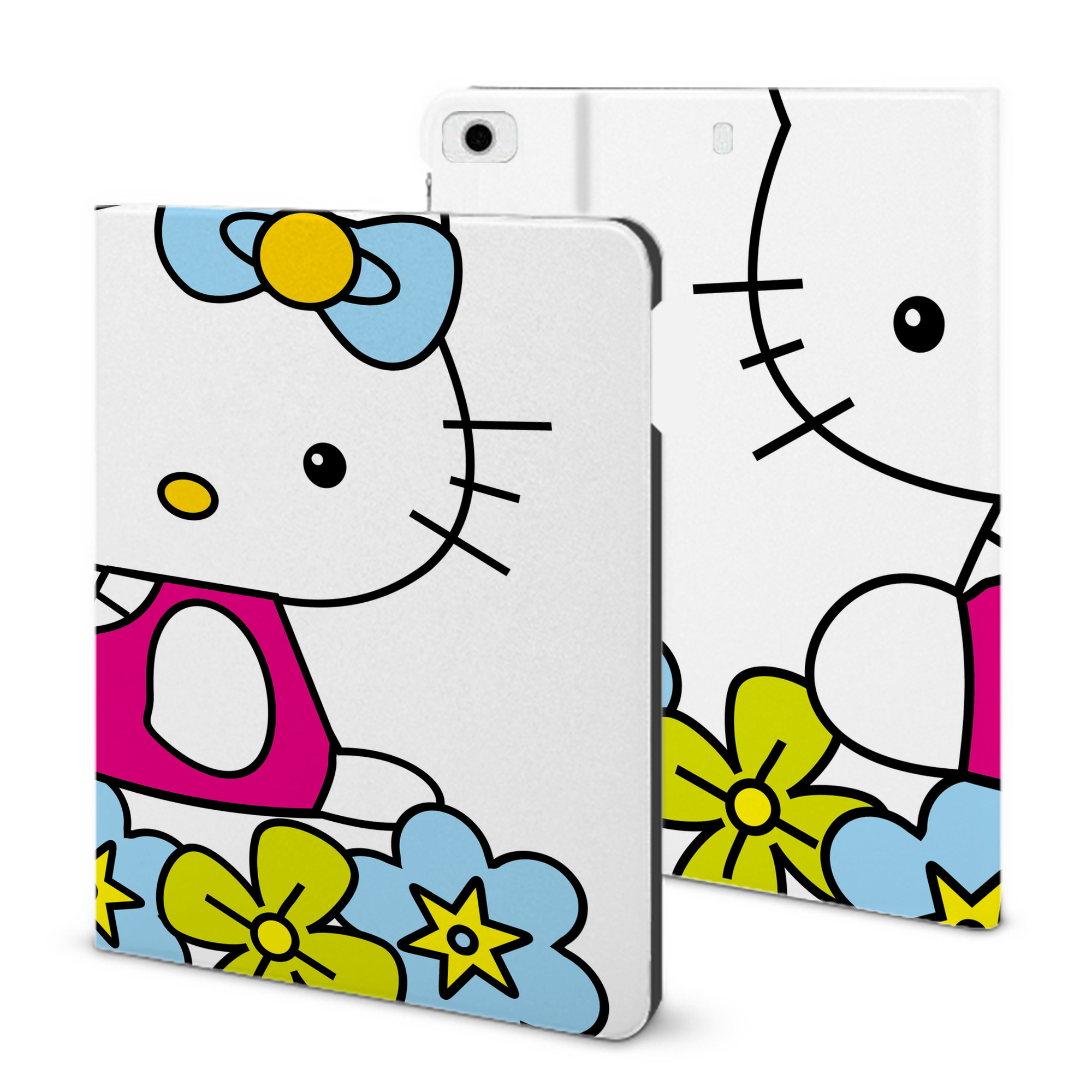 （画像用） Hello Kitty ハローキティ IPad ケース ブック型 PUレザー TPU 耐衝撃 軽量 薄型 ペン収納なし 全面保護 IPad 各モデル対応